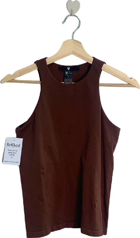 Take Advantage V by Very Brown Tank Top UK Size 16-20