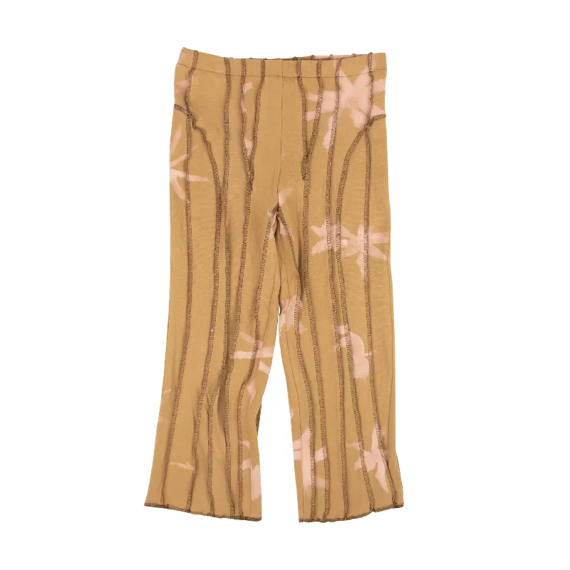 Markdown Madness HELENAMANZANO BEIGE WITH PINK 3D STRIPE PANTS