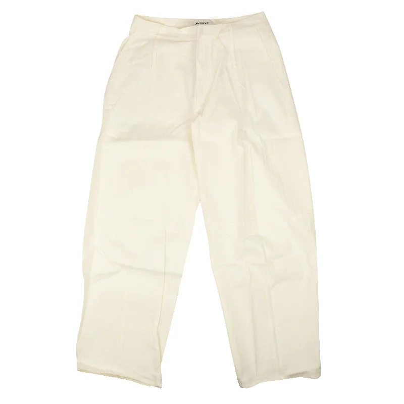 Doorbuster Deal AMBUSH White Linen Blend High Waist Wide Tapered Pants