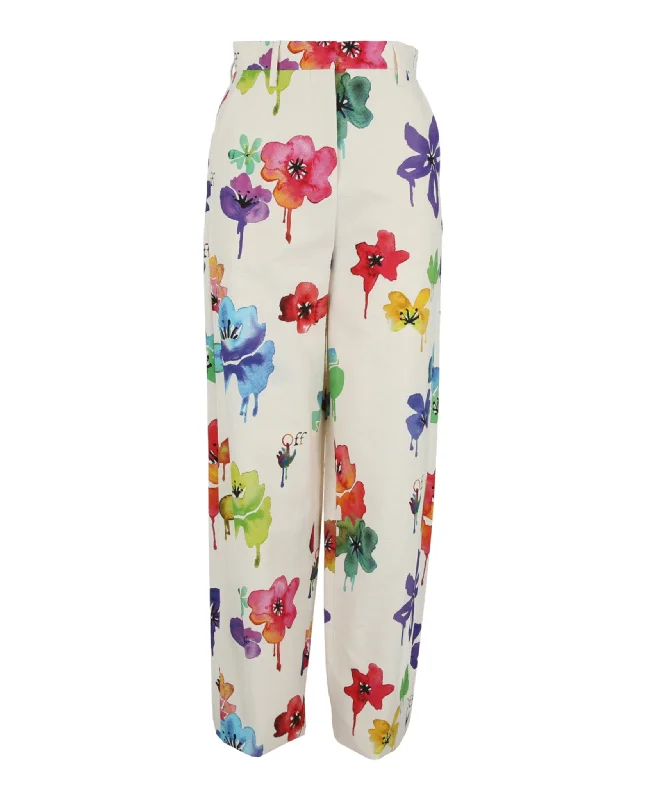 Take Advantage Off-White Womens Floral 90's Pants