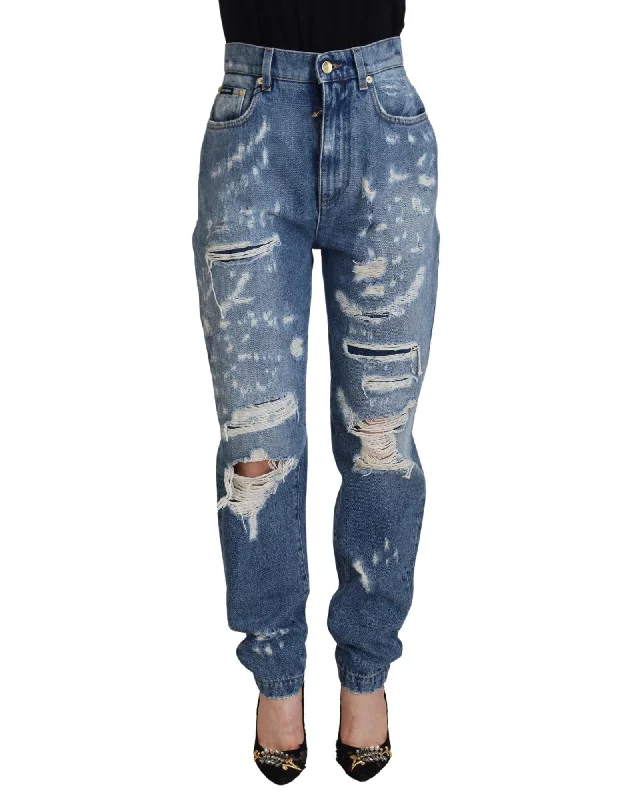 Closeout Sale Dolce & Gabbana Washed  Tattered Denim Jeans