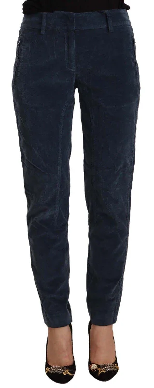 Price Cut Peserico  Womens Blue Corduroy Pants