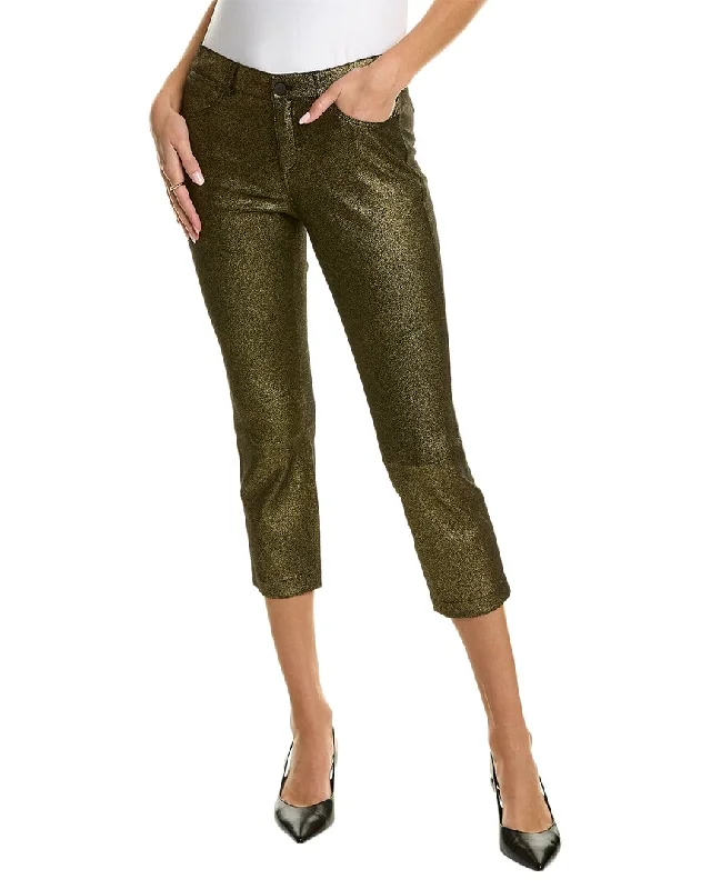New Arrival Lafayette 148 New York Cropped Mercer Leather Pant