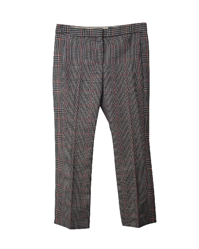 Time-Limited Offer Alexander Mcqueen Black and White Checked Virgin Wool Pants