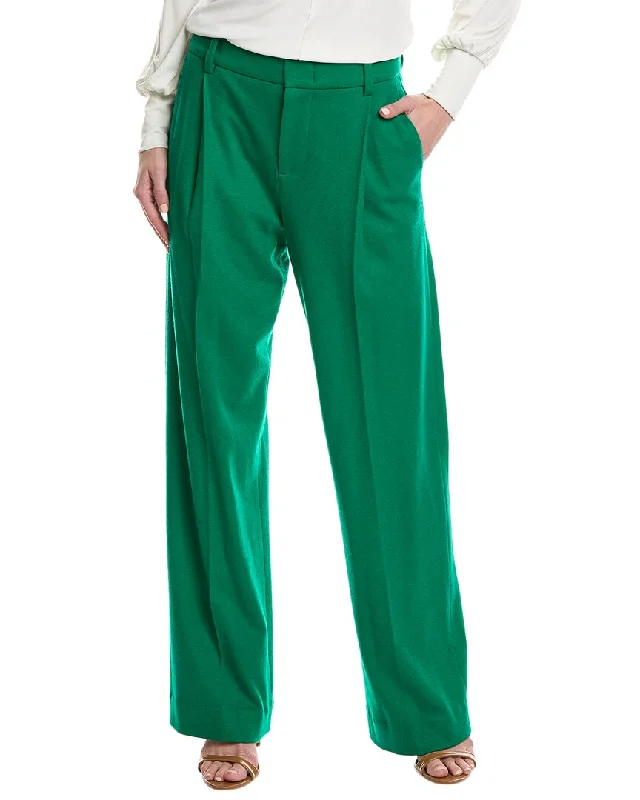 Shop and Save Vince Cozy Tailored Wide Leg Wool-Blend Pant