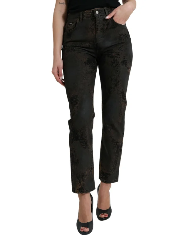 Clearance Sale Dolce & Gabbana  High Waist Straight Leg Jeans - Black