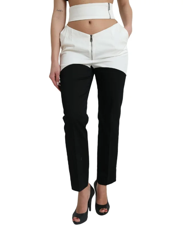 Don't Wait Dolce & Gabbana  Cut Out Trousers BlackWhite