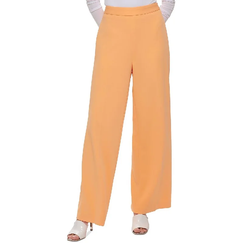 Price Drop Alert Womens Side Zip Flat Front Wide Leg Pants