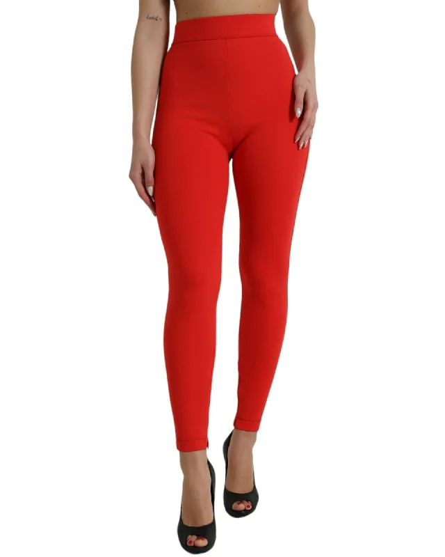 Friends and Family Sale Dolce & Gabbana  Red Stretch Leggings