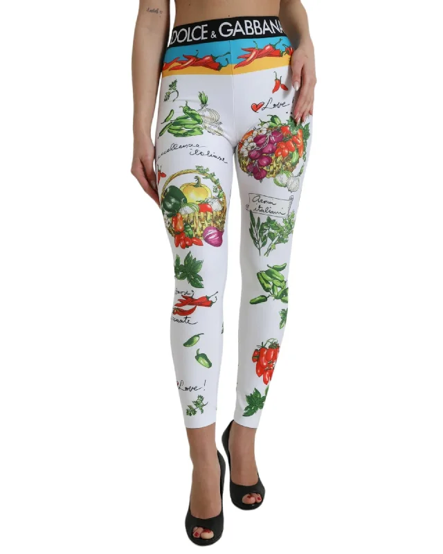 Online Only Dolce & Gabbana  Vegetable Print Leggings for Women