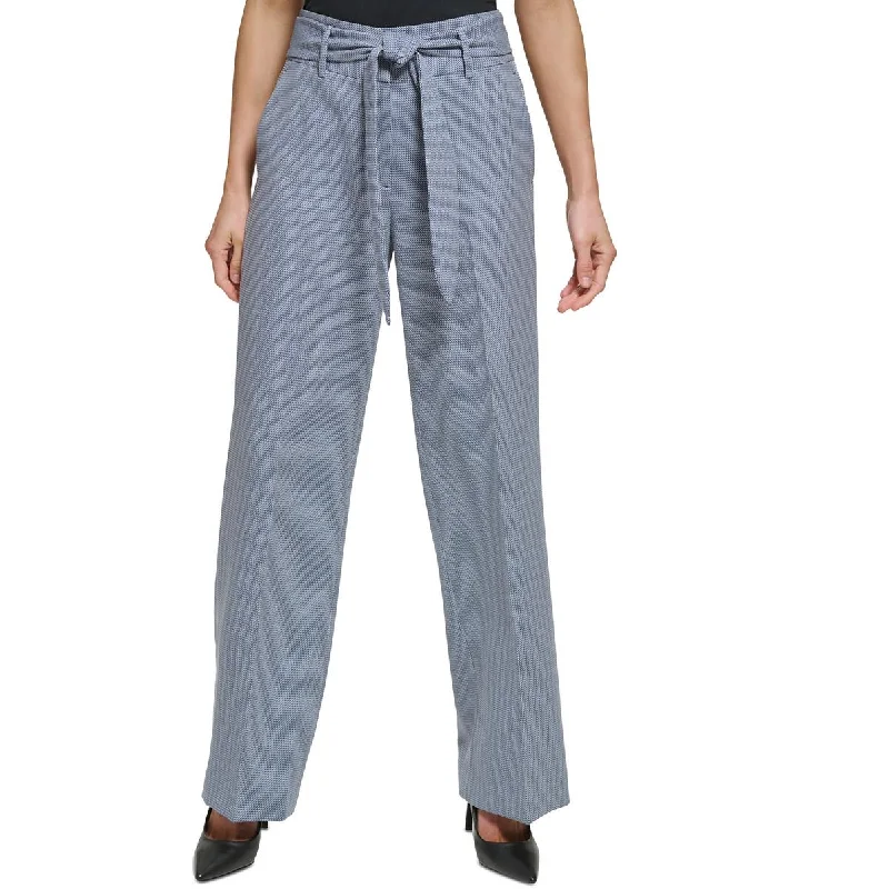 Extra Savings Petites Womens High Rise Workwear Wide Leg Pants