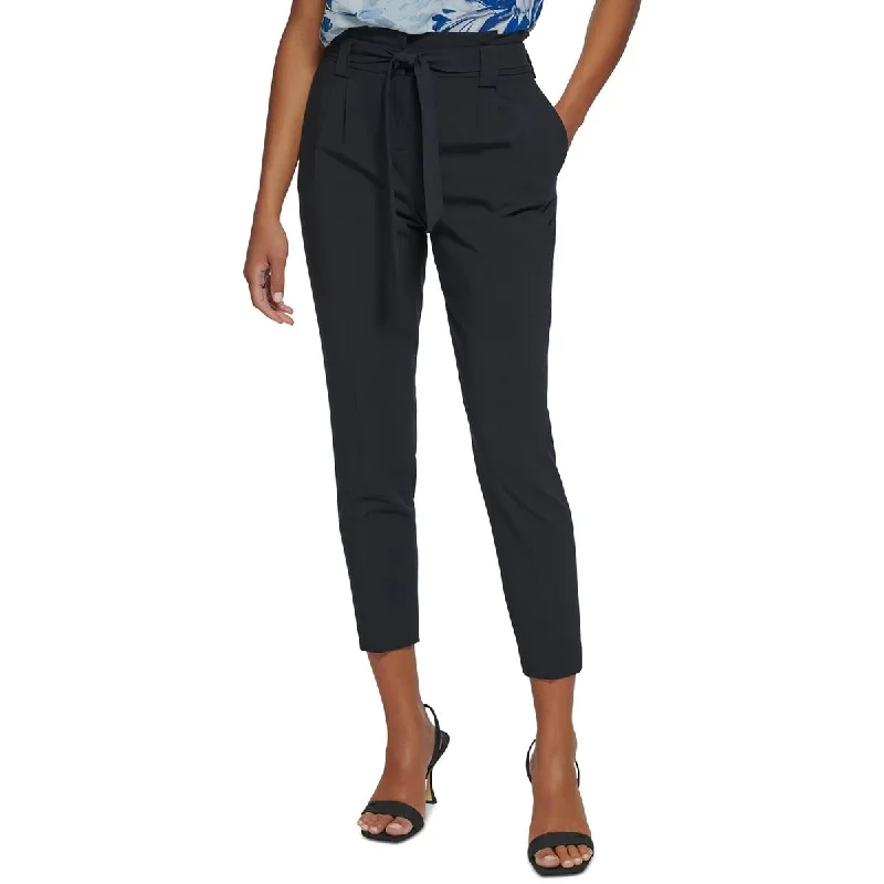 Price Reduction Womens High Rise Pleated Cropped Pants