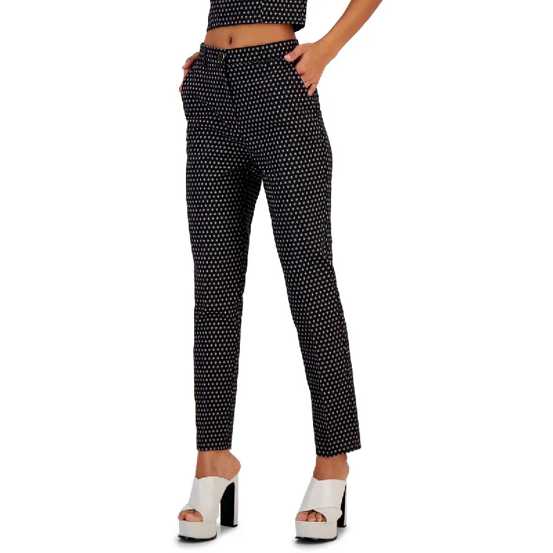 Weekend Deal Womens High Rise Printed Ankle Pants
