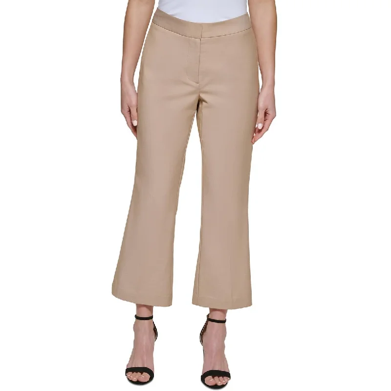 Today’s Special Petites Womens Crop Knit Wide Leg Pants