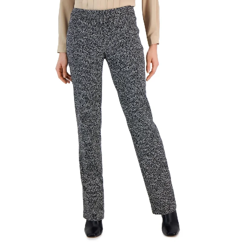 Year-End Sale Womens Printed Textured Straight Leg Pants