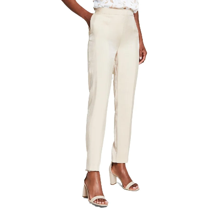 Don't Wait Womens High Rise Shimmer Trouser Pants