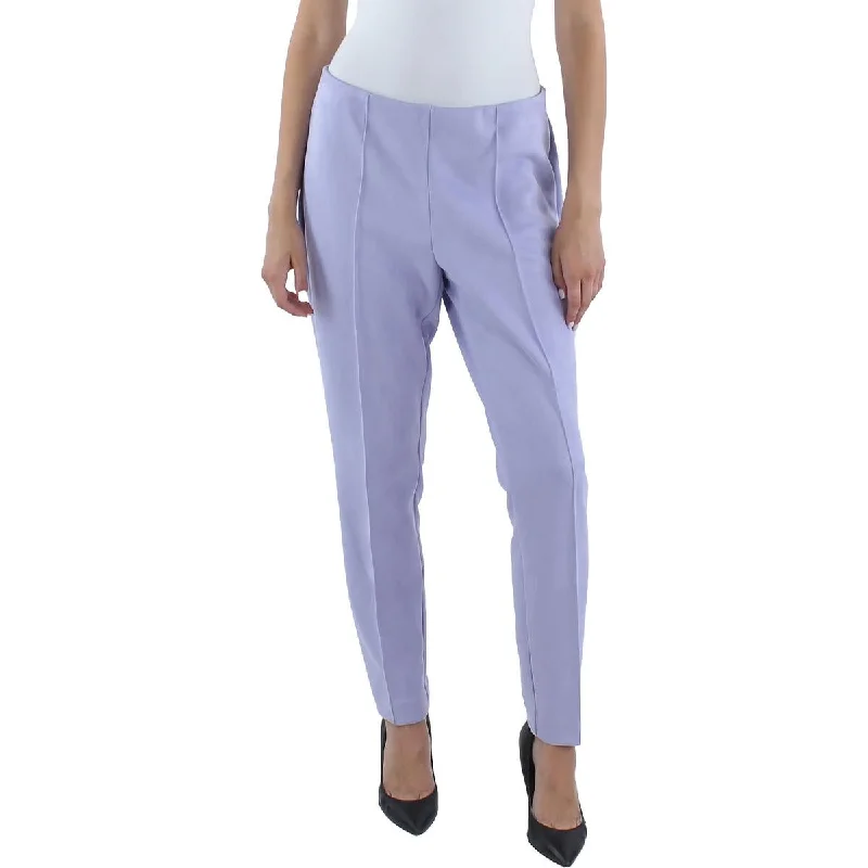 Final Clearance Womens Faux Suede Pintuck Ankle Pants