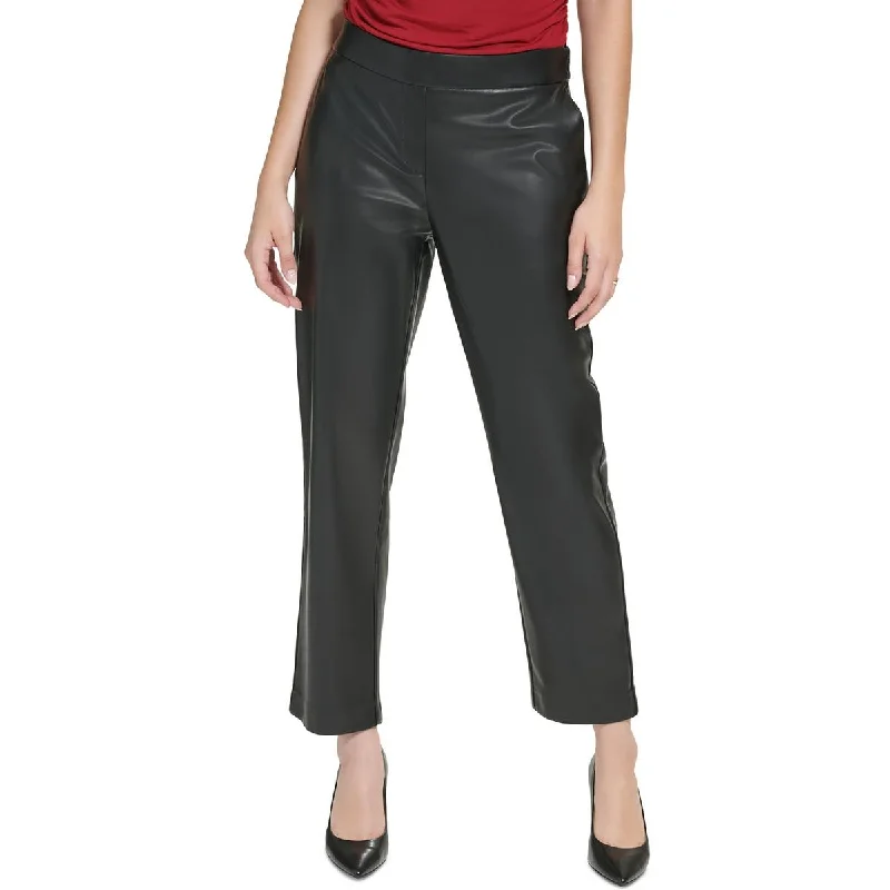 Now or Never Womens Faux Leather High Rise Leggings