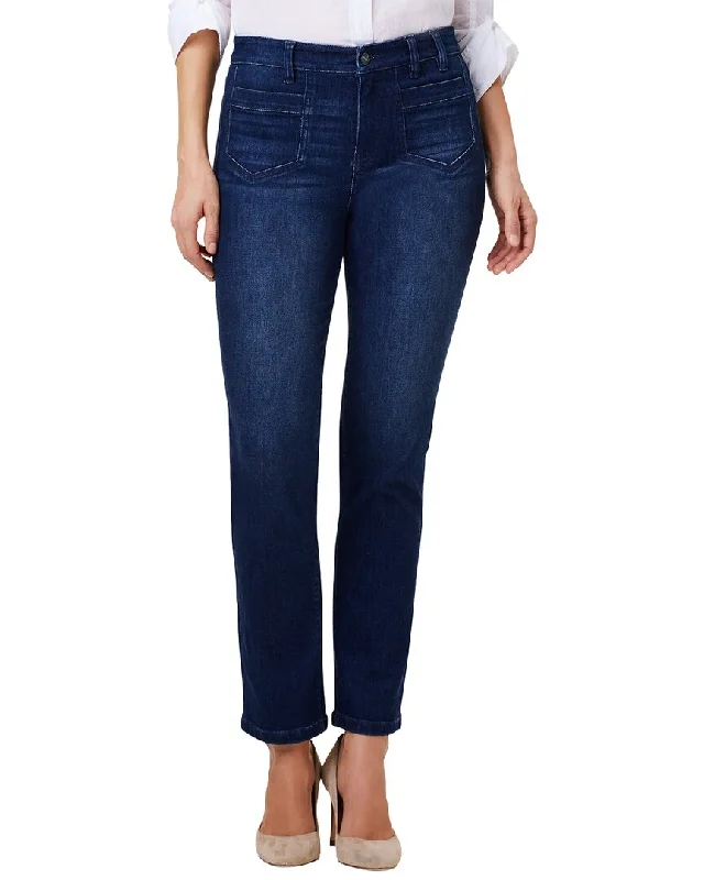 Weekend Deal Nic+Zoe Petite Mid Rise Straight Pocket Jeans