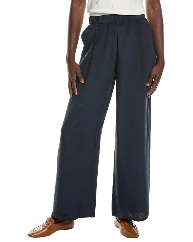 Buy Now Eileen Fisher High Waisted Wide Silk Flare Pant