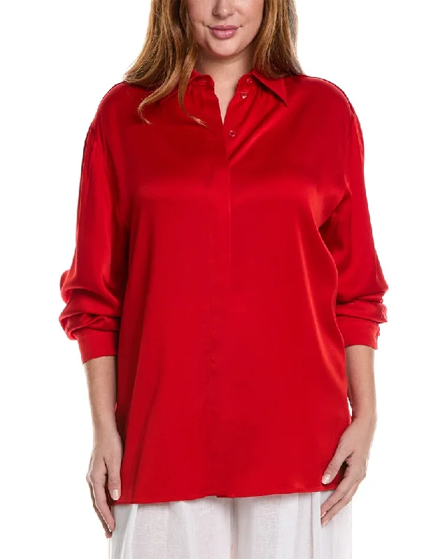 Get It Before It’s Gone Michael Kors Collection Techno Charmeuse Boyfriend Shirt