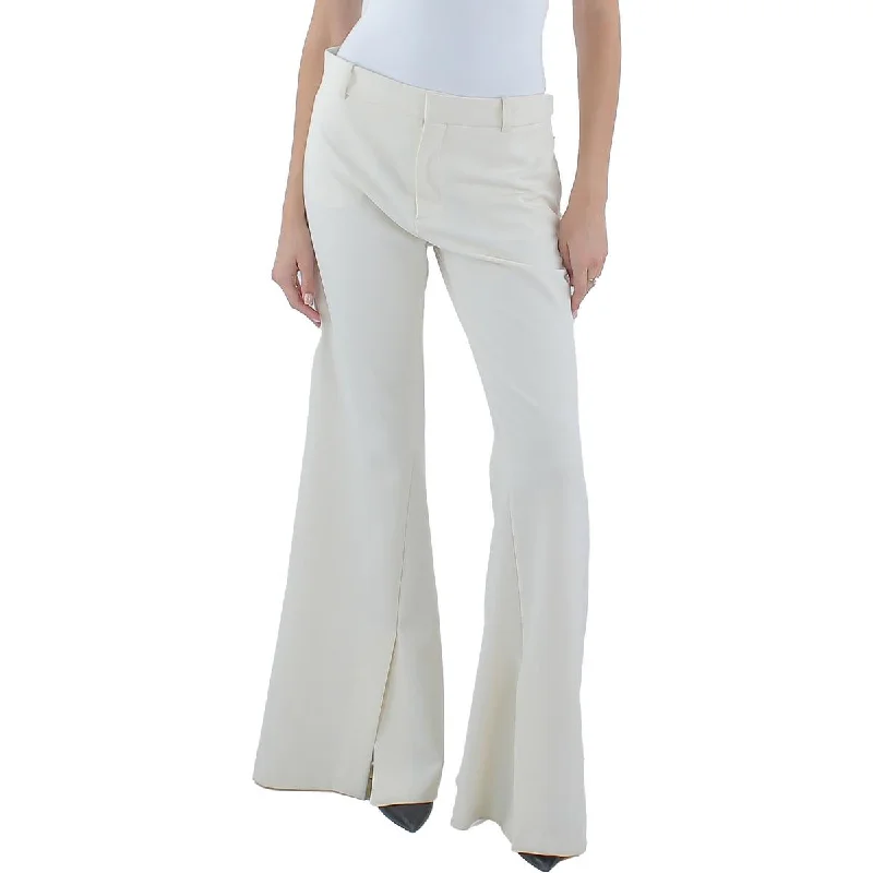 Limited Quantity Womens Slim Fit Split Hem Flared Pants