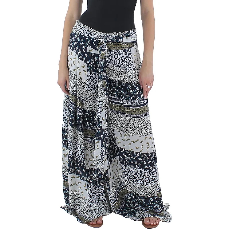 Markdowns Womens Printed Polyester Palazzo Pants