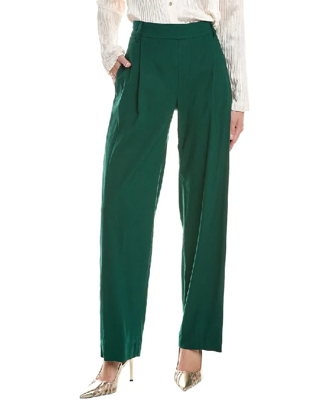 Early Access Vince Pleat Front Linen-Blend Pant