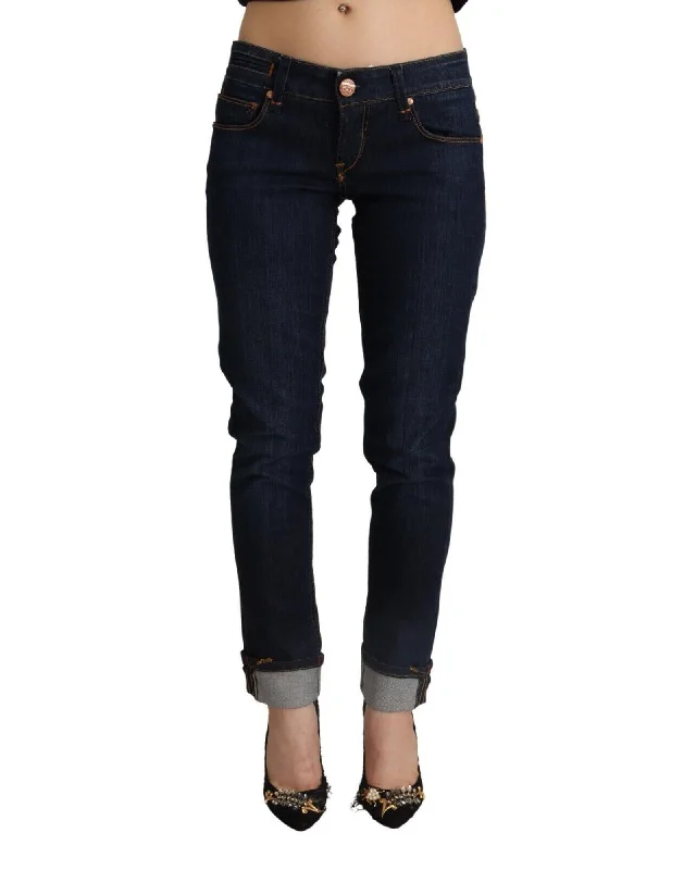 New Arrival Acht  Women's Skinny Jeans - Dark Blue