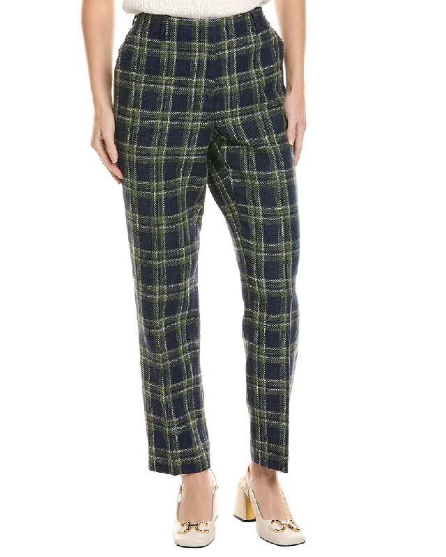 Sneak Peek Sale Lafayette 148 New York Clinton Linen & Wool-Blend Ankle Pant