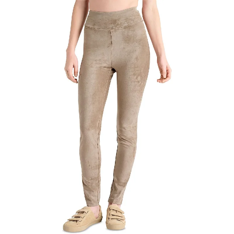 Hot Deal Womens Faux Suede Stretch Leggings