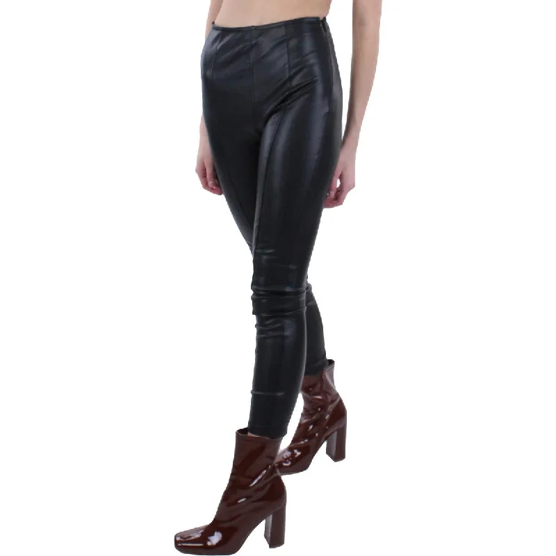 Price Reduction Womens Faux Leather High Waist Skinny Pants