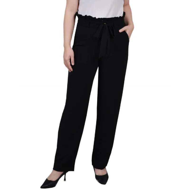 Instant Discount Petites Womens Pocket Belted Dress Pants