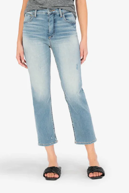 Shop and Save KUT Elizabeth High Rise Cropped Straight Jeans