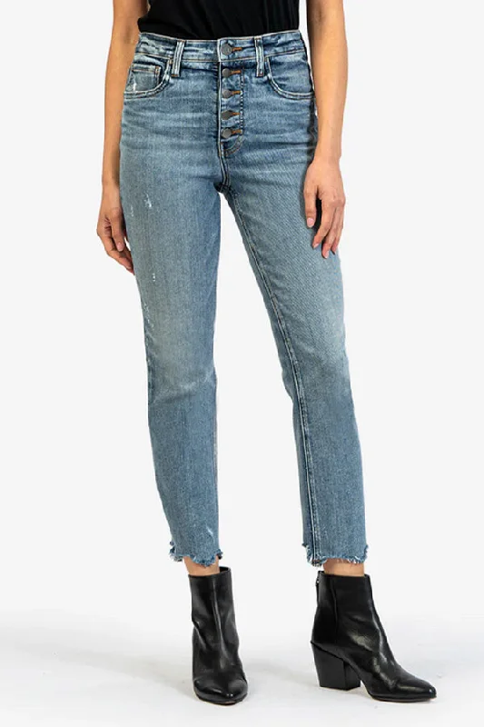 Price Cut KUT Rachel High Rise Fab Ab Mom Jeans