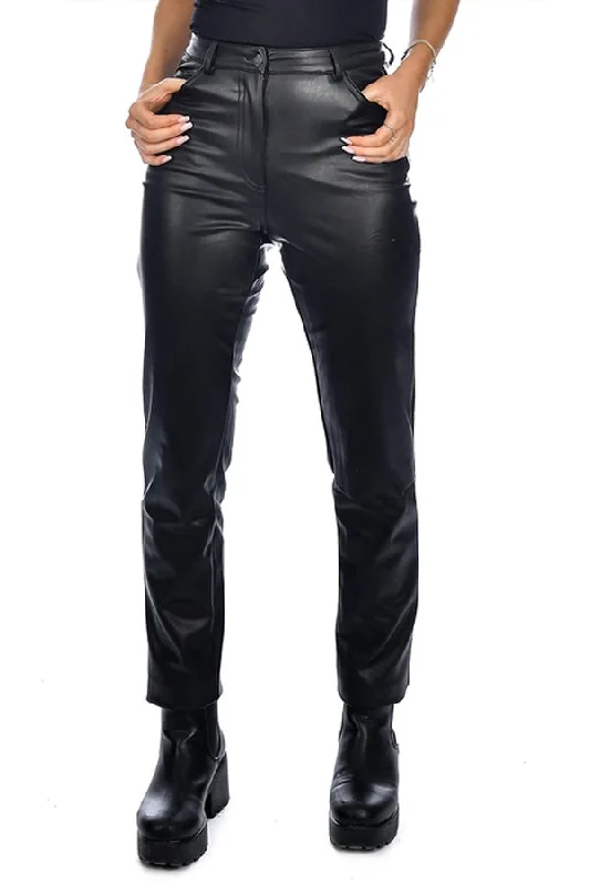 Overstock RD Style Kennedy Vegan Leather Cropped Pant