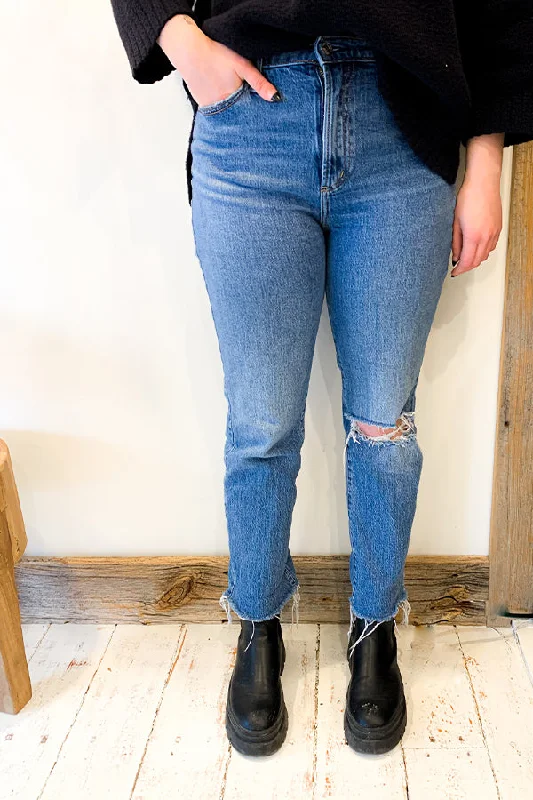 Now or Never Silver Highly Desirable High Rise Straight Jeans