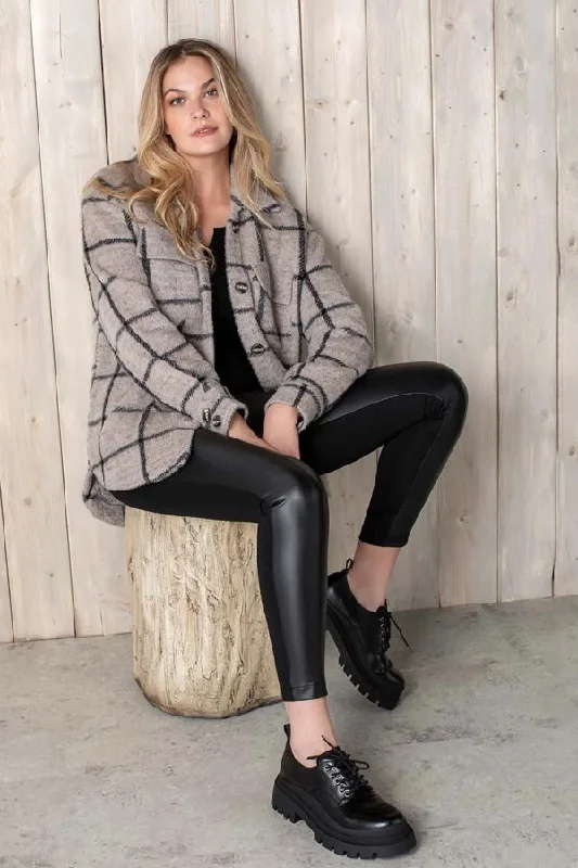 Quick Sale Tribal Vegan Leather Combination Leggings