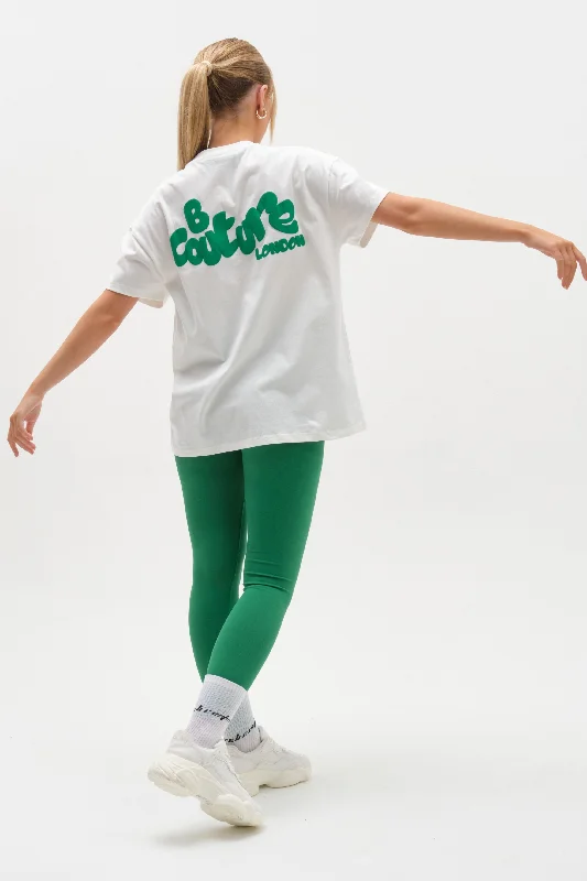 Grand Opening Sale Windsor T-Shirt & Leggings Set - Cream / Green