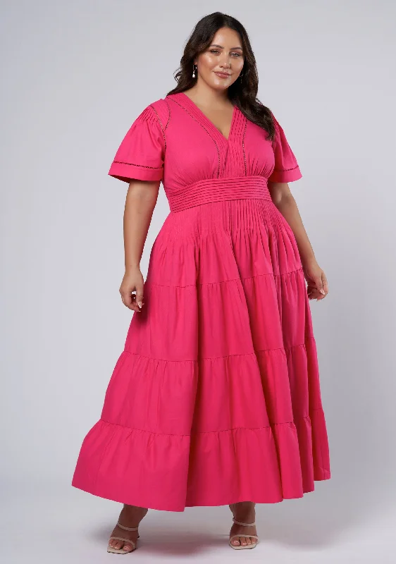 Act Fast Abby Linen Maxi Dress