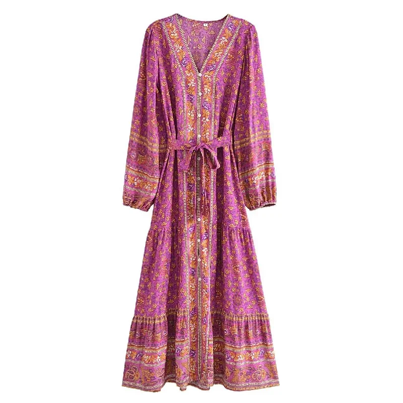Great Deals Alasia Boho Maxi Dress - Red
