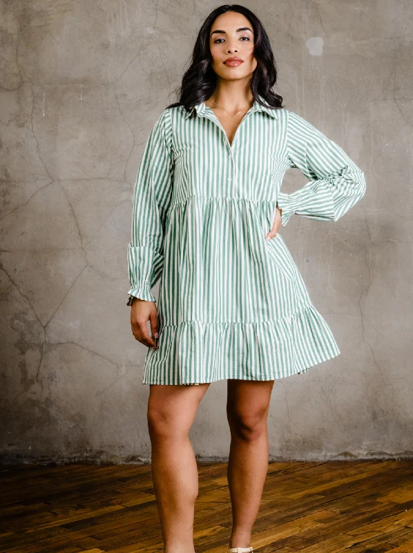 Green Cabana Stripe