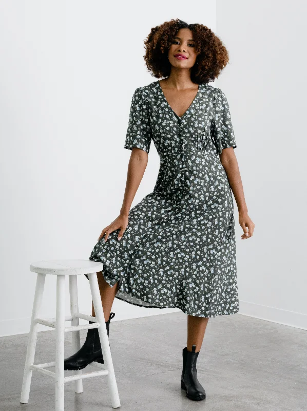 Early Bird Discount Amelia Button Front Dress
