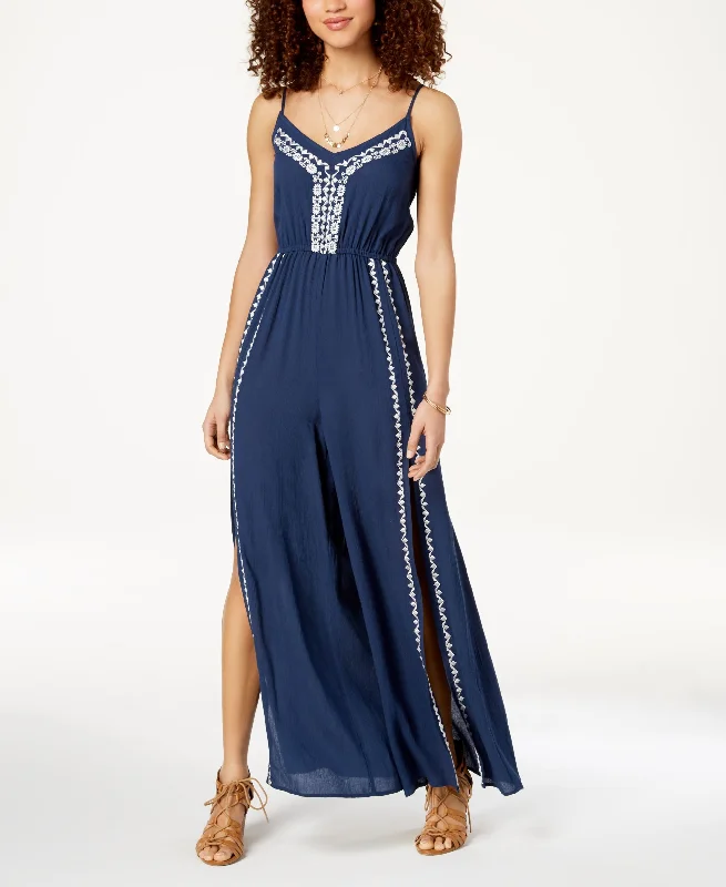 New Deals American Rag Juniors Embroidered Split Leg Jumpsuit