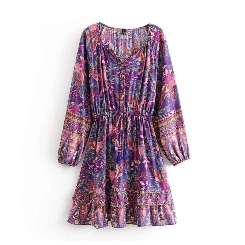 Year-End Clearance ARIBA Mini Dress - Purple