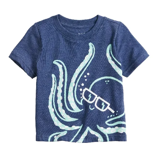 Year-End Clearance Baby Boy Jumping Beans® Softest Blue Octopus Graphic Tee