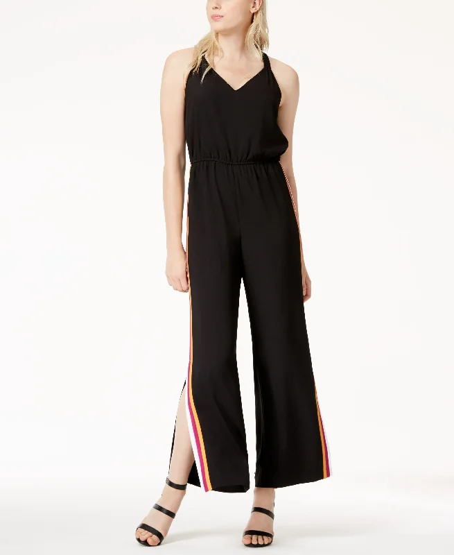 Now or Never Varsity-Stripe Jumpsuit