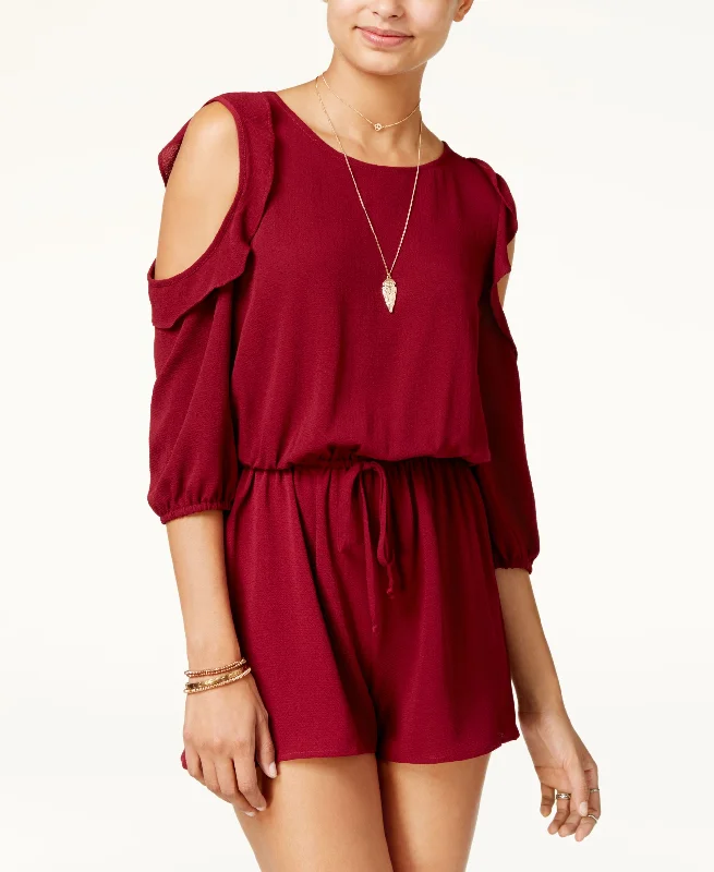 Sale Event Be Bop Juniors Cold Shoulder Ruffled Romper