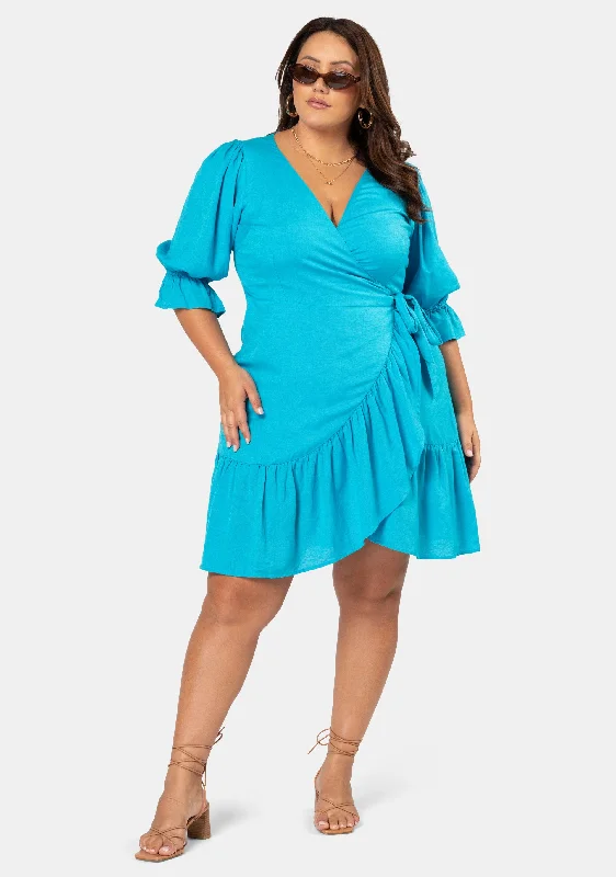 Today Only Cartia Wrap Mini Dress