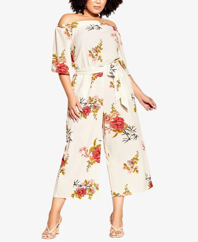 Today's Special City Chic Trendy Plus Size Bloom Jumpsuit